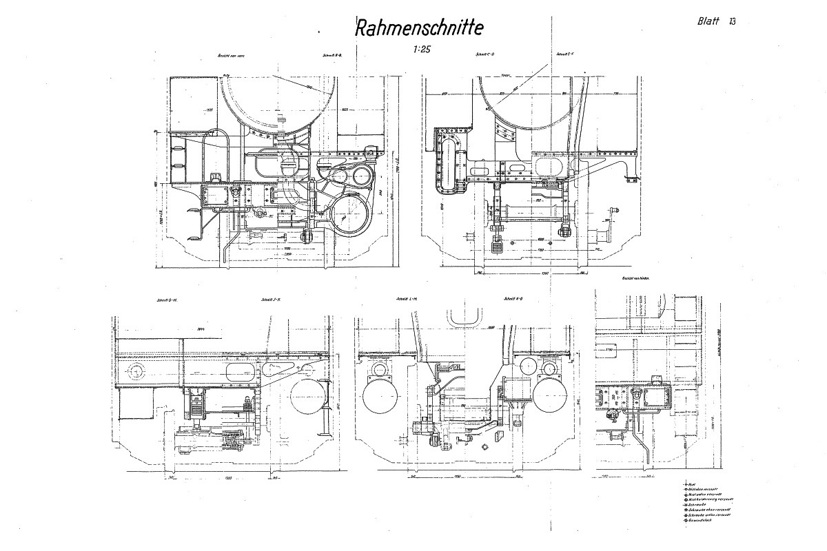 Zeichnungen der original 64er dienen als Grundlage für das Modell